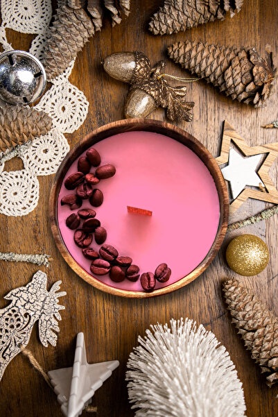 ANCİLLA Vanilya & Kahve Esanslı Polietilen Kapta Kokulu Vegan Dekoratif Mum -...