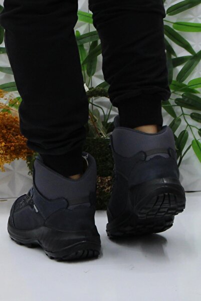 Scooter M4107 Gri Asfalt Anatomik Orijinal Ürün Hakiki Deri Su Geçirmez Erkek Bot