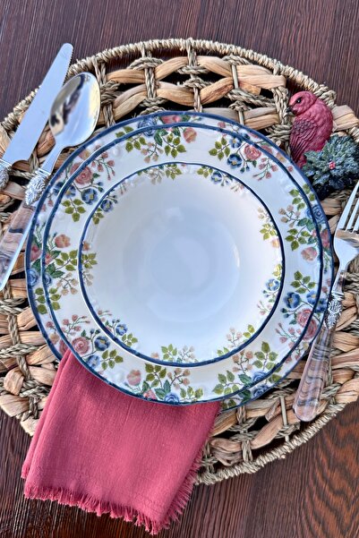 porselenden Elegance Rosalinda 24 Parça 6 Kişilik Premium Porselen Yemek Takı...