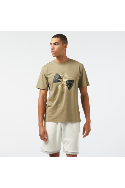 Converse Distorted Erkek Haki T-Shirt