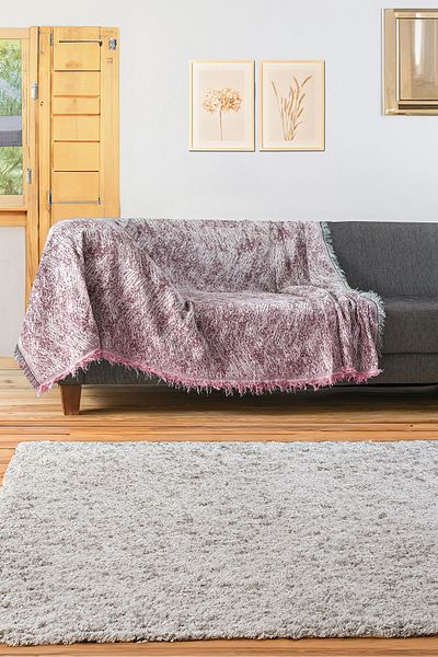 Rell Home غطاء أريكة فاخر غير قابل للانزلاق مصنوع من القطن بنسبة 100% - شال أريكة متعدد الأغراض