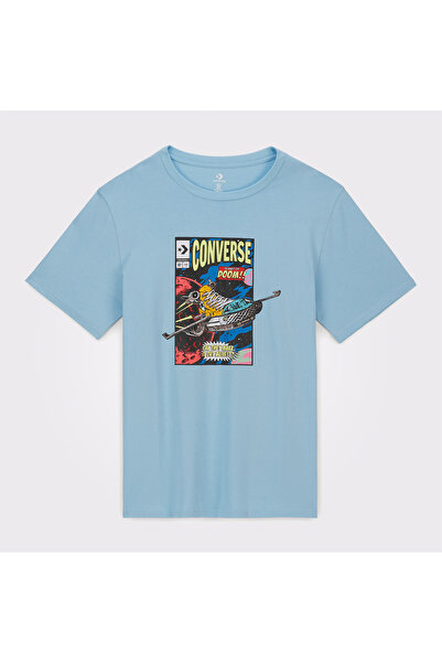 Converse Comic Cover Erkek Mavi T-Shirt