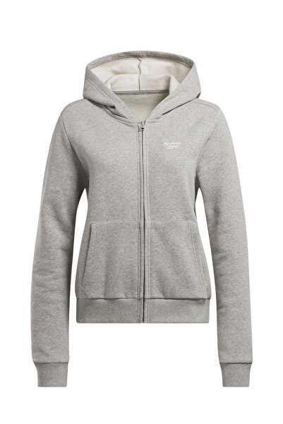Reebok Ri Sl Fleece Fz Gray Women's Tracksuit Top
