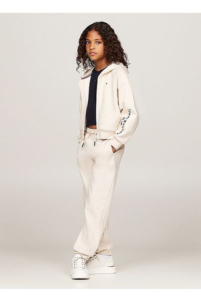 Tommy Hilfiger Tommy Hilfiger Off-White Hooded Full Sleeve Printed Sweatshirts