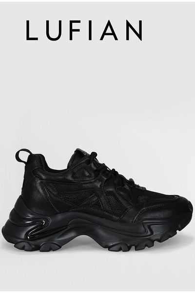 Kocamanlar Ayakkabı Lufian Bloom 121230015 Unisex Black Sneaker