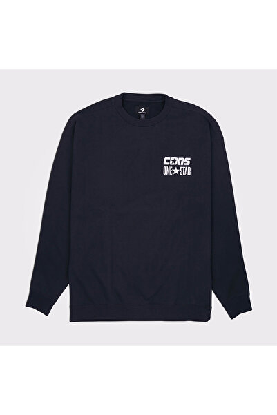 Converse Cons One Star Crew Erkek Siyah Sweatshirt