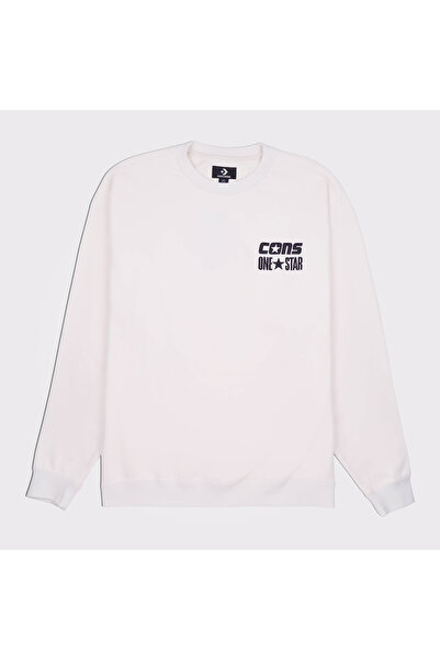 Converse Cons One Star Crew Erkek Krem Sweatshirt