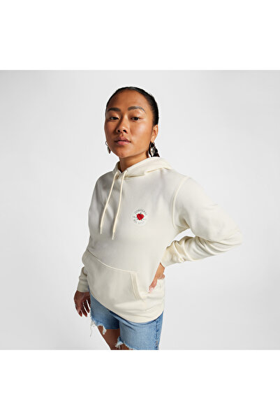 Converse Y2K Heart Pullover Kadın Krem Hoodie