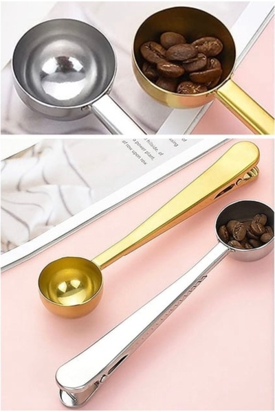 SEVEN7 Profesyonel Mandallı Kahve Ölçü Kaşığı Silver Çok Fonksiyonlu Paslanma...
