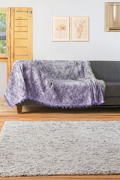 Rell Home غطاء أريكة فاخر غير قابل للانزلاق مصنوع من القطن بنسبة 100% - شال أريكة متعدد الأغراض