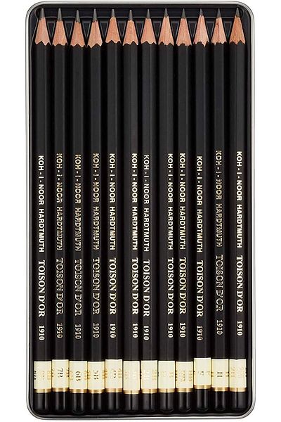 Koh-i Noor Kohinoor 1900 Toison Dor 8B-2H Professional Graduated Pen Set / 1912