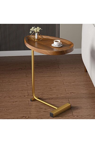 Arabest C Shaped Side Table, Small C Table for Sofa and Bedside, Couch Side T...