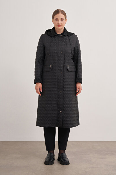 Aker 5316112 Kapitone Uzun Şişme Mont