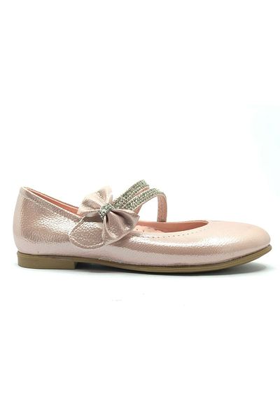 Kocamanlar Ayakkabı Balerina pentru fete İremsu Bow Stoned Velcro ROZ