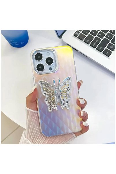 Zebana Apple iPhone 12 Pro Max Compatible Case Zebana Stand Butterfly Silicon...