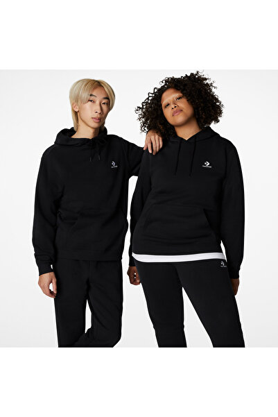 Converse Go-To Embroidered Star Chevron Unisex Siyah Sweatshirt