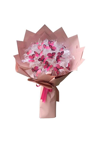 Elmas Flowerss Işıklı Kelebek Buketi