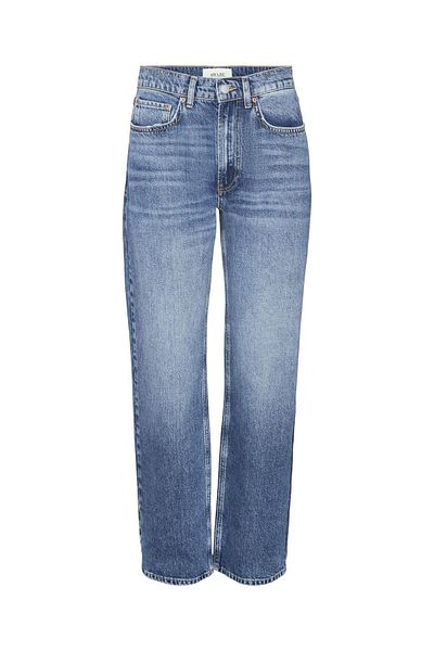 Vero Moda Düz Kesim VMVALERIE Orta Bel Locker geschnittene Jeans