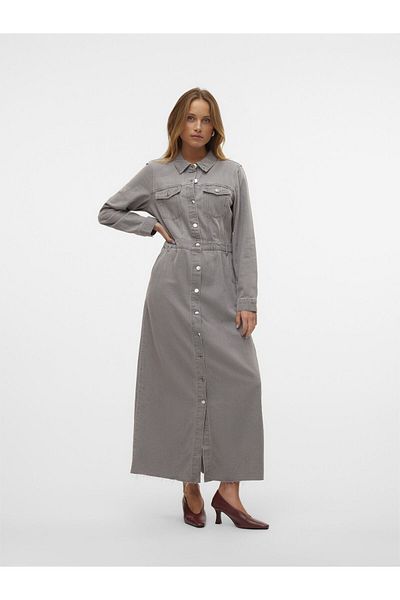 Vero Moda Jeanskleid VMMOLLY Langes Kleid