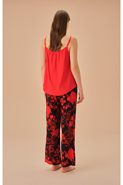 SUWEN Set de pijamale Dragon Atlet Pantalon