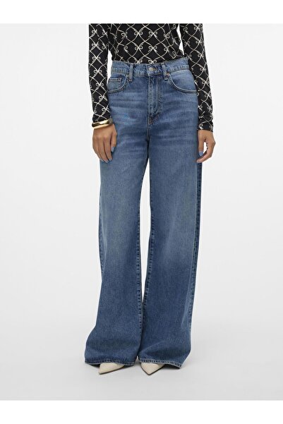 Vero Moda Weit geschnittene VMELINA Super High Rise Weiter Beinschnitt Jeans