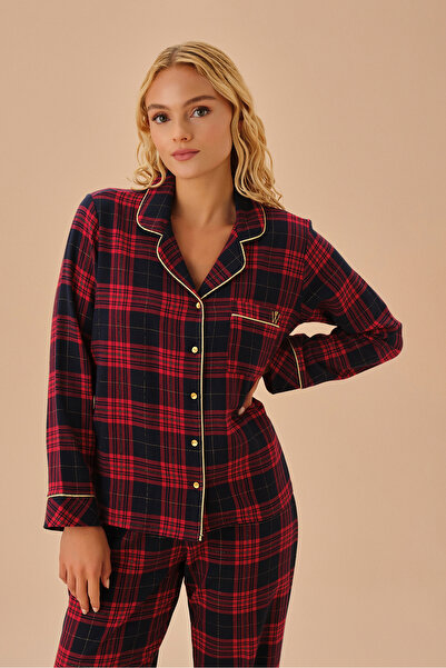 SUWEN Páros inggalléros pizsama szett