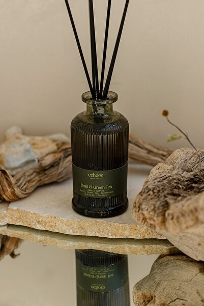 Echoes Candle & Scent Lab. Basil & Green Tea Kokulu Çubuklu Oda Kokusu 200 ml