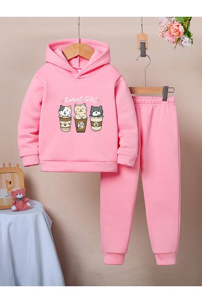 Let's Wear Комплект от 2 спортни суитшърта и анцуга Sweet Girl Premium за момичета
