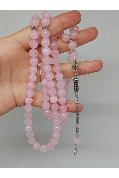 Yasamtohumu Piatra de cuarț roz 99 mărgele de rugăciune 8 mm (2958)