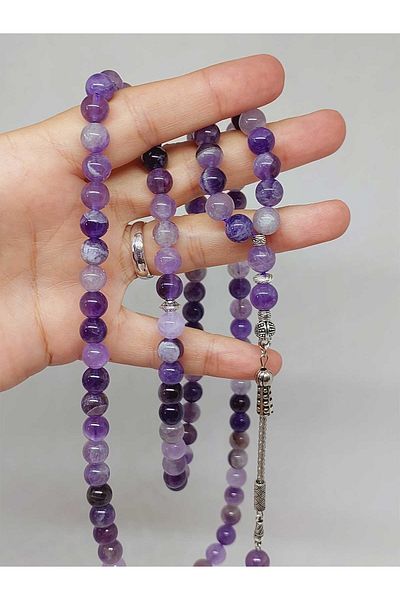 Yasamtohumu Piatra ametistului 99 bucăți Tasbih 8 mm (8968)
