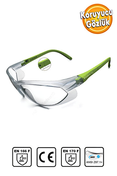 Badem10 İş Güvenlik Güvenliği Gözlüğü Kulak Ayarlı Koruyucu Laboratuvar Korum...