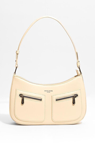 David Jones حقيبة كتف نسائية كريمية