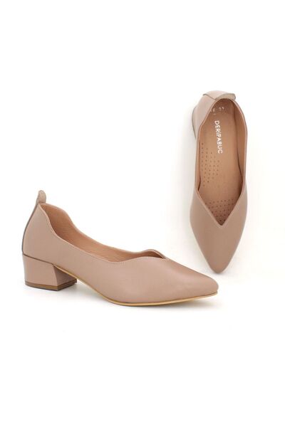Deripabuc Mink Genuine Leather Women's Heeled Shoes - Shn-1068