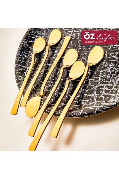 ÖZLİFE Zen 6-Piece Titanium Tea Spoon - Özlife