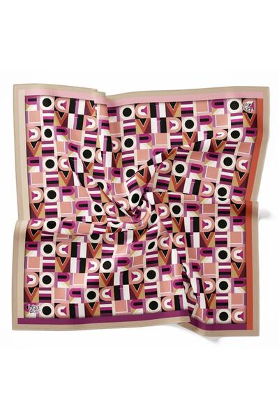 Levidor Лилав - копринен шал с прахообразен шарж и шарка 26451 - 10