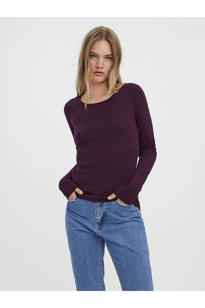 Vero Moda Strickpullover VMCARE STRUCTURE LS O-NECK BLOU GA NOOS