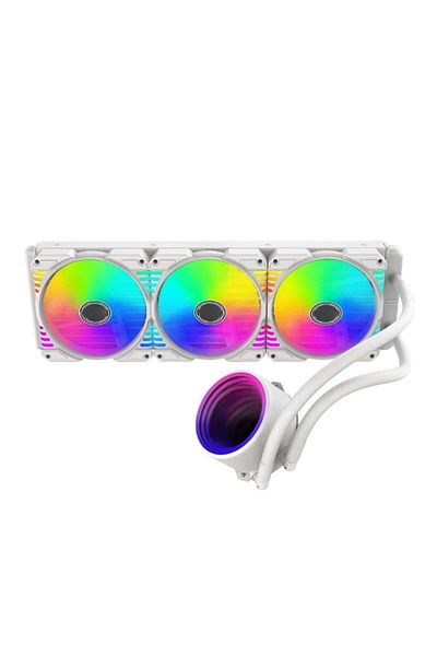 SNT Energy Snt SS360-3F-W أرجب 360 ملم. التبريد السائل الأبيض AM4 AM5 LGA 1200 1700 20XX