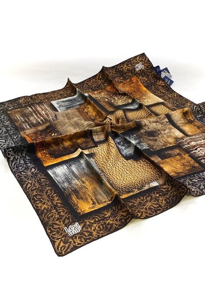 Levidor Eșarfă din mătase Tivil cu model caramel 4132