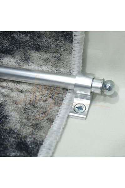 Myfloor Silver Single Hole Rug Holder - Stair Dip Stick, Thin / 110cm