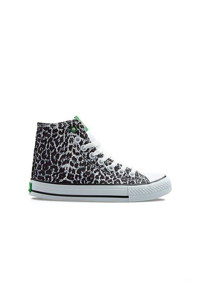 Benetton Pantofi sport de damă cu model leopard alb Pantofi casual 30190