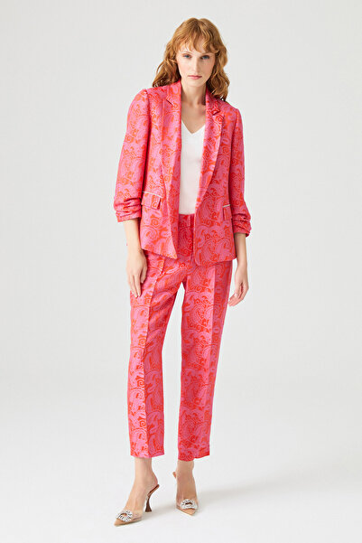 Naramaxx Kolu Büzgülü Dokulu Klasik Ceket