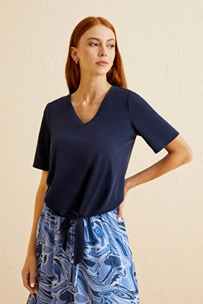 Naramaxx Πλεκτή Μπλούζα Με δέσιμο στο μπροστινό μέρος