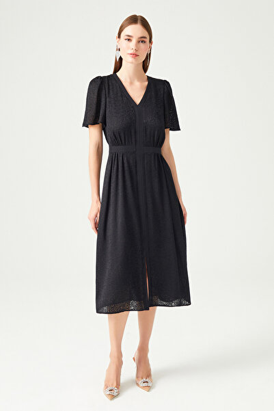 Naramaxx Jakarlı Midi Boy Elbise