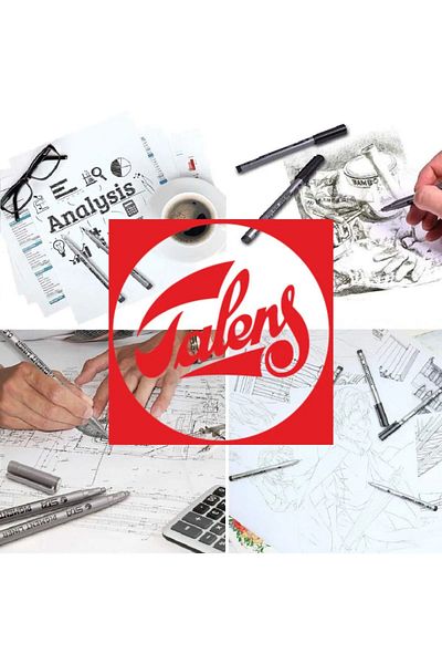 Talens Black Technical Drawing Pen - Pigment Fineliner, 0.20mm