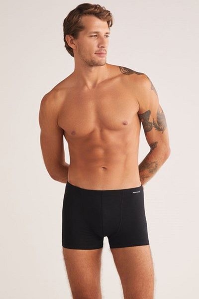 Kom Cotton Plain Ανδρικά Boxers 94% ΒΑΜΒΑΚΙ 6% ΕΛΑΣΤΑΝ