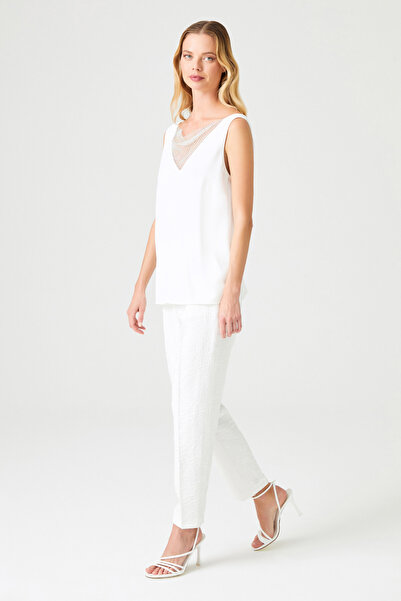 Naramaxx Yakası Taşlı Şık Bluz