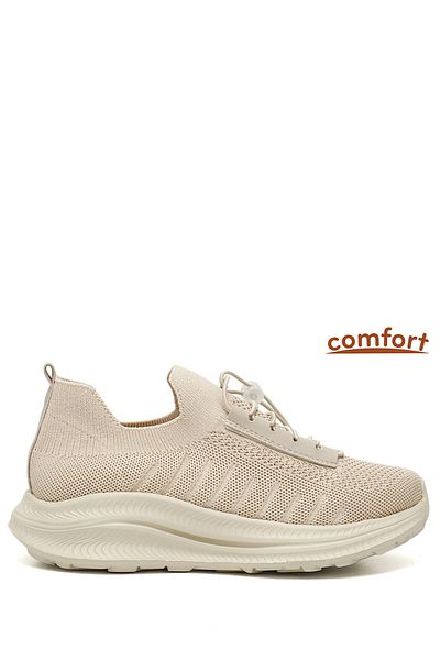GÖNDERİ(R) Nude Heart Round Toe Padding Sole Knitwear Damen-Sneaker 37511