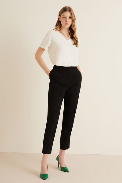 Naramaxx Collared Carrot Form Trousers