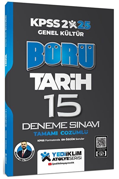 Yediiklim Yayınları 2025 Genel Kültür Börü Tarih Tamamı Çözümlü 15 Deneme Sınavı