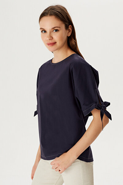 Naramaxx Yarasa Kol Kolucu Bağlamalı Poplin Bluz